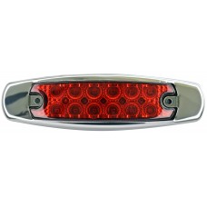 PLAFON RECTANGULAR Bisel Acero Inoxidable 12 Leds (Luz Led Fija-Estrobo) 12-24V 1