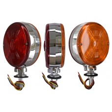 PLAFON DIRECCIONAL REDONDO Bisel Cromado Tipo Retro (Luz Led Fija-Estrobo) 12-24v con 54 Leds 4