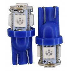 FOCO PELLIZCO Con 5 hiper leds TIPO MAZORCA AZUL (2 Piezas) 