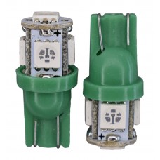 FOCO PELLIZCO Con 5 hiper leds TIPO MAZORCA VERDE (2 Piezas) 