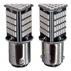 FOCO LED Base 1141 1  Polo con 87 Hiper Led (Luz Estrobo) ROJO (2 piezas)