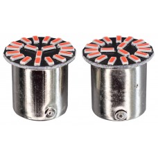 FOCO LED Base 7507 1 Polo con 19 Hiper Led (Estrobo) ROJO (2 piezas)