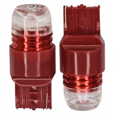 FOCO LED BASE 7440  6 Leds Flash  ROJO