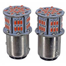 FOCO LED  Base 1034 2 Polos con 54 Hiper Led (Luz Alta-Baja) ROJO (2 Piezas)