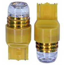 FOCO LED BASE 7440  6 Leds Flash  AMARILLO