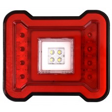 CALAVERA UNIVERSAL Ojo de Angel Tipo Gel (Fija-Alta-Baja-Estrobo) (Luz Led Fija Blanco) con 12 Leds 12-24v 14 x 16.5 cm