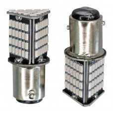 FOCO LED Base 1034 2 Polos con 87 Hiper Led (Luz Fija-Estrobo) ROJO (2 Piezas)