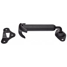 GANCHO METALICO PARA COFRE UNIVERSAL Negro con resorte y curva 90° (10 cm. Largo) NACIONAL