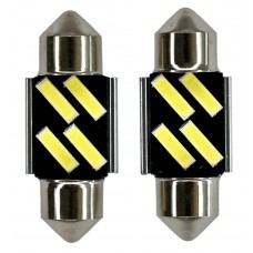 FOCO LUZ INTERIOR Luz Clara con 4 Leds (7020) CANBUS C/Disparador Calor 12v 31 mm (2 pzas)